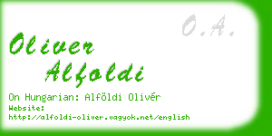 oliver alfoldi business card