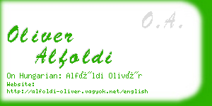 oliver alfoldi business card